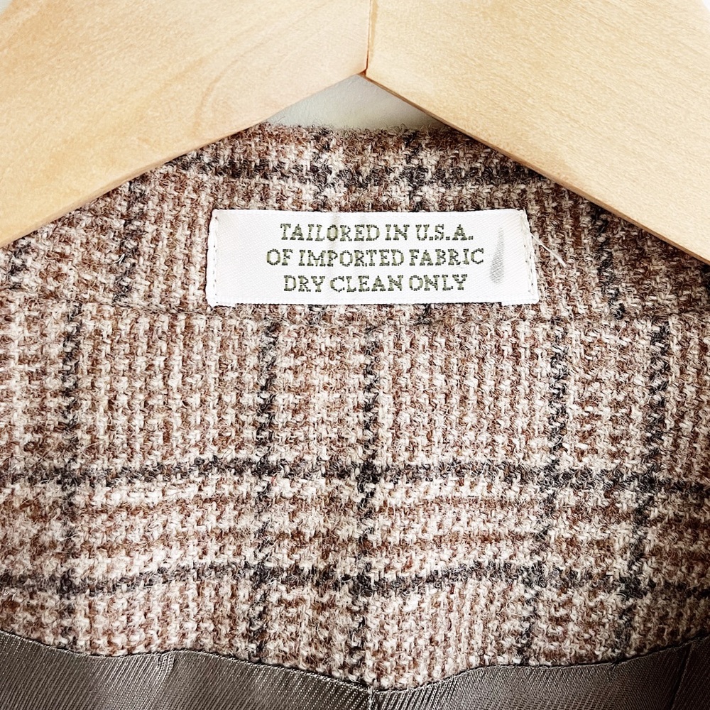 Orvis Brown Plaid Wool Blazer - Picture 8 of 9